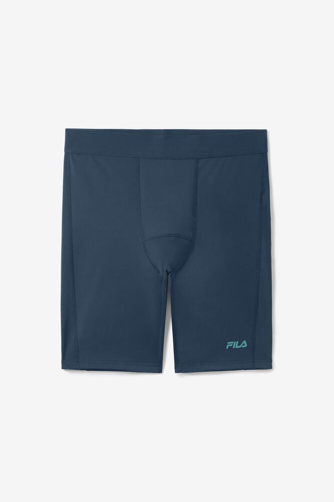 Fila Shorts Marathon Compression Mens Navy - India DIB-479036